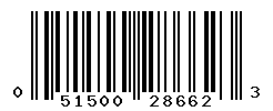 UPC barcode number 051500286623