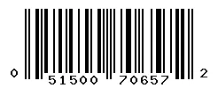 UPC 051500706572 barcode image