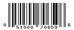 UPC 051500706596 barcode image