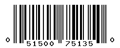 UPC barcode 051500751350