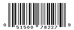 UPC barcode 051500782279
