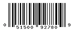 UPC barcode 051500927809