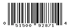 UPC barcode 051500928714