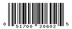 UPC barcode number 051700206025