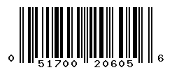 UPC barcode number 051700206056