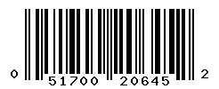 UPC barcode number 051700206452