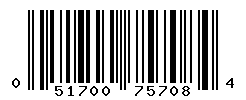 UPC barcode number 051700757084