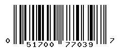 UPC barcode number 051700770397