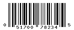 UPC barcode number 051700782345