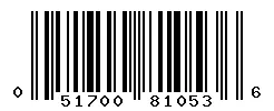 UPC 051700810536 barcode image