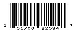 UPC barcode number 051700825943