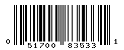 UPC barcode number 051700835331