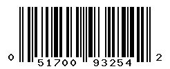 UPC barcode number 051700932542
