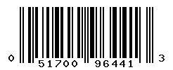 UPC barcode number 051700964413