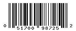 UPC barcode number 051700987252
