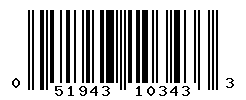 UPC barcode number 051943103433