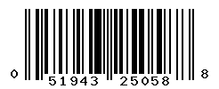 UPC barcode number 051943250588