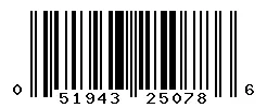UPC barcode 051943250786
