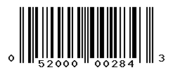 UPC barcode number 052000002843