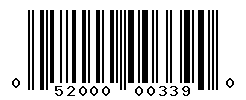 UPC barcode number 052000003390