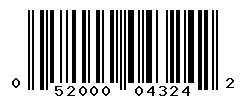 UPC barcode number 052000043242