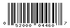 UPC barcode number 052000044607