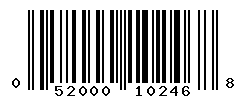 UPC barcode number 052000102468