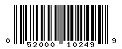 UPC barcode number 052000102499