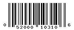 UPC barcode number 052000103106