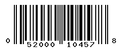 UPC barcode number 052000104578