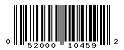 UPC barcode number 052000104592