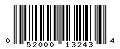 UPC barcode number 052000132434