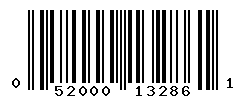 UPC barcode number 052000132861