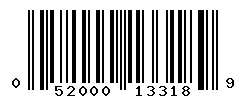 UPC barcode number 052000133189