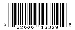 UPC barcode number 052000133295