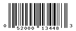 UPC barcode number 052000134483