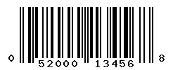 UPC barcode number 052000134568