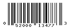 UPC barcode number 052000134773