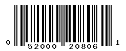 UPC barcode number 052000208061