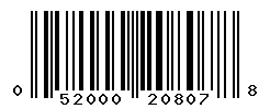 UPC barcode number 052000208078