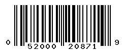 UPC barcode number 052000208719