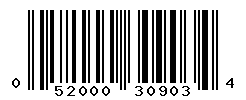 UPC barcode number 052000309034