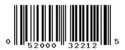 UPC barcode 052000322125