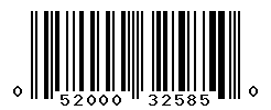 UPC barcode number 052000325850