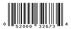 UPC barcode number 052000326734