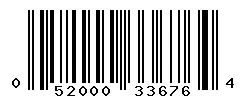 UPC barcode 052000336764