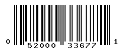 UPC barcode 052000336771