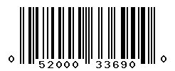 UPC barcode number 052000336900