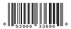 UPC barcode 052000336900