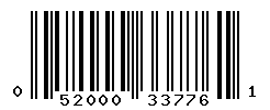 UPC barcode number 052000337761